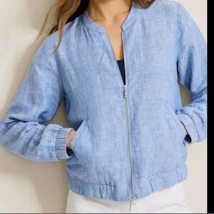 Two Palms Linen Bomber Jacket